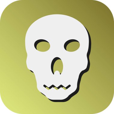 Kişisel ve Ticari Kullanım için Kurukafa Vektörü Glyph Gradyan Arkaplan Simgesi