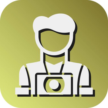 Kişisel ve ticari kullanım için Turist Vektörü Glyph Gradyan Arkaplan Simgesi