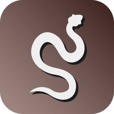 Yılan Vektörü Glyph Gradyan Arkaplan Simgesi Kişisel ve Ticari Kullanım