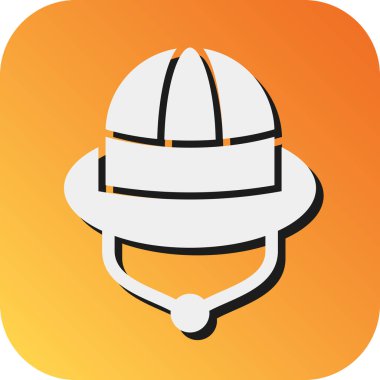 Kişisel ve Ticari Kullanım için Explorer Şapka Vektörü Gradyan Arkaplan Simgesi