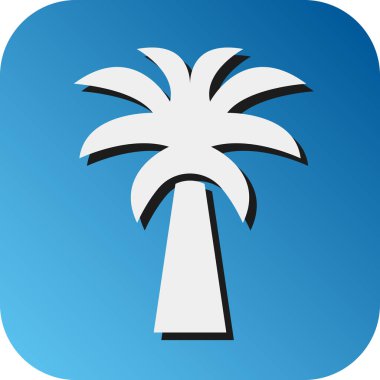 Kişisel ve ticari kullanım için Palmiye Ağacı Vektörü Grafik Arkaplan Simgesi