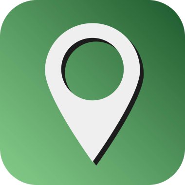 Kişisel ve Ticari Kullanım İçin Konum Pin Vektörü Gradyan Arkaplan Simgesi