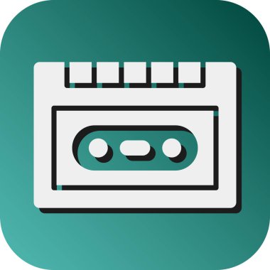 Kişisel ve ticari kullanım için Teyp Vektörü Gradyan Arkaplan Simgesi