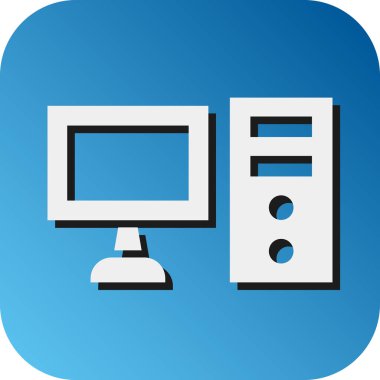 Kişisel ve Ticari Kullanım İçin Bilgisayar Vektörü Glyph Gradyan Arkaplan Simgesi