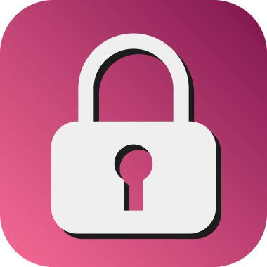 Kişisel ve Ticari Kullanım için Vektör Kabartma Gradyan Arkaplan Simgesini Kilitle