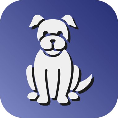 Kişisel ve ticari kullanım için Köpek Vektörü Glyph Gradyan Arkaplan Simgesi