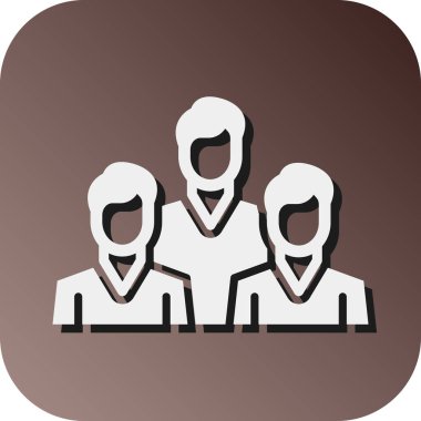 Kişisel ve ticari kullanım için İnsanlar Glyph Gradyan Arkaplan Simgesi Vektörü