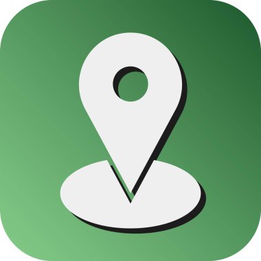 Kişisel ve Ticari Kullanım için Harita İşaretleyici Vektör Gradyan Arkaplan Simgesi