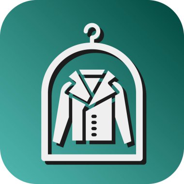 Kişisel ve ticari kullanım için Kuru Temizleme Vektörü Kabartma Gradyan Arkaplan Simgesi