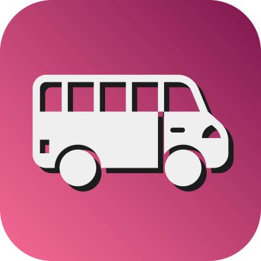 Kişisel ve Ticari Kullanım İçin Van Vector Glyph Gradyan Arkaplan Simgesi