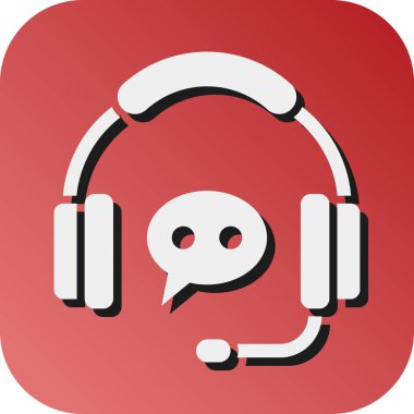 Kişisel ve Ticari Kullanım İçin Müşteri Hizmetleri Vektörü Glyph Gradyan Arkaplan Simgesi