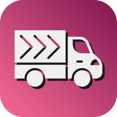 Kişisel ve ticari kullanım için Taşıma Vektörü Glyph Gradyan Arkaplan Simgesi