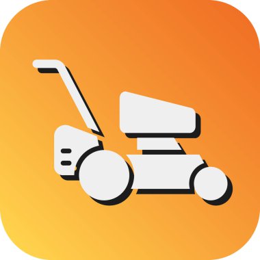 Çim biçme makinesi Vektörü Glyph Gradyan Kişisel ve Ticari Kullanım Simgesi