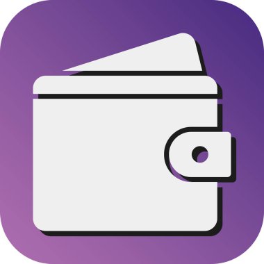 Kişisel ve Ticari Kullanım İçin Cüzdan Vektörü Glyph Gradyan Arkaplan Simgesi