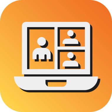 Kişisel ve ticari kullanım için Video Çağrısı Vektörü Glyph Gradyan Arkaplan Simgesi