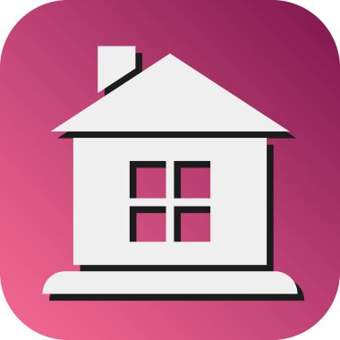 Kişisel ve Ticari Kullanım İçin Ev Vektörü Glyph Gradyan Arkaplan Simgesi