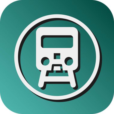 Kişisel ve ticari kullanım için İstasyon Vektörü Glyph Gradyan Arkaplan Simgesi