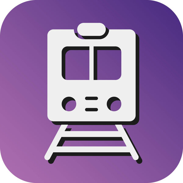 Train Station Vector Glyph Gradient Background Icon For Personal And Commercial Use