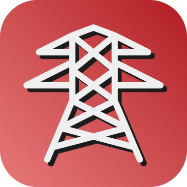 Kişisel ve ticari kullanım için Güç Hattı Vektörü Glyph Gradyan Arkaplan Simgesi