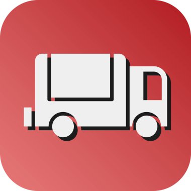 Kişisel ve ticari kullanım için Kamyon Vektörü Glyph Gradyan Arkaplan Simgesi