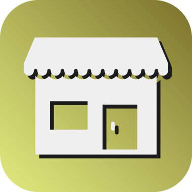 Kişisel ve ticari kullanım için Outlet Vektör Glyph Gradyan Arkaplan Simgesi