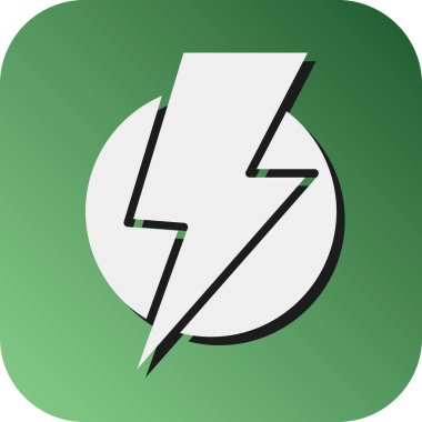 Kişisel ve ticari kullanım için Yıldırım Vektörü Gradyan Arkaplan Simgesi