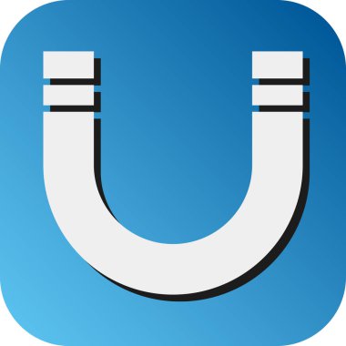 Kişisel ve ticari kullanım için Magnet Vektörü Gradyan Arkaplan Simgesi