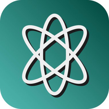 Kişisel ve Ticari Kullanım İçin Atom Vektörü Glyph Gradyan Arkaplan Simgesi