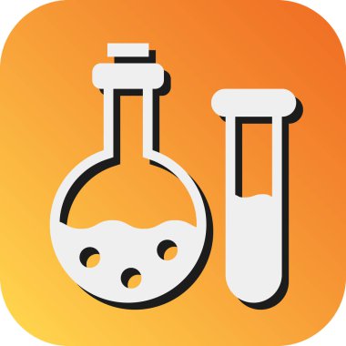 Kişisel ve Ticari Kullanım İçin Kimyasal Analiz Vektörü Gradyan Arkaplan Simgesi