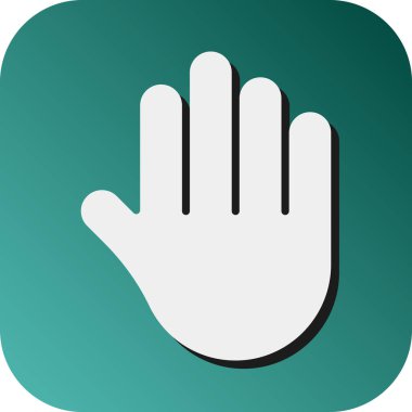 Kişisel ve Ticari Kullanım İçin El Hareketi Vektörü Gradyan Arkaplan Simgesi