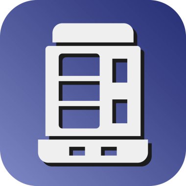 Kişisel ve ticari kullanım için Otomat Vektörü Glyph Gradyan Arkaplan Simgesi