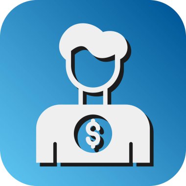 Kişisel ve Ticari Kullanım İçin Komisyon Vektörü Glyph Gradyan Arkaplan Simgesi