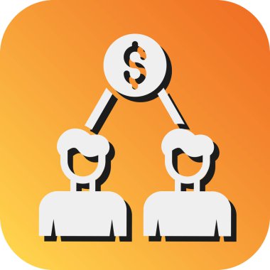 Kişisel ve Ticari Kullanım İçin Hissedar Vektörü Glyph Gradyan Arkaplan Simgesi