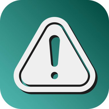 Kişisel ve Ticari Kullanım için Uyarı Vektörü Glyph Gradyan Arkaplan Simgesi