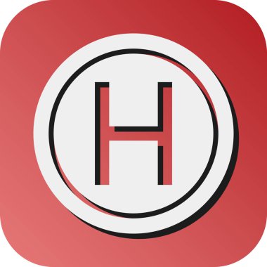 Kişisel ve ticari kullanım için İniş Noktası Vektörü Glyph Gradyan Arkaplan Simgesi