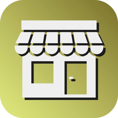 Kişisel ve ticari kullanım için Mağaza Vektörü Glyph Gradyan Arkaplan Simgesi