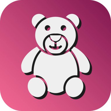 Kişisel ve ticari kullanım için Bear Vector Glyph Gradyan Arkaplan Simgesi