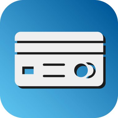 Kişisel ve ticari kullanım için Kart Vektörü Glyph Gradyan Arkaplan Simgesi