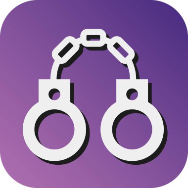 Kişisel ve Ticari Kullanım İçin Kelepçe Vektörü Glyph Gradyan Arkaplan Simgesi