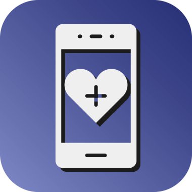 Kişisel ve ticari kullanım için Sağlık Vektörü Glyph Gradyan Arkaplan Simgesi