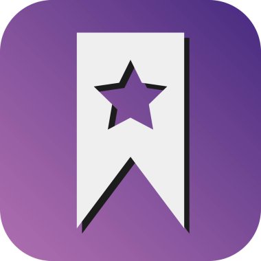 Kişisel ve Ticari Kullanım İçin Favori Vektör Glyph Gradyan Arkaplan Simgesi