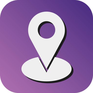 Kişisel ve ticari kullanım için konum Vektörü Glyph Gradyan Arkaplan Simgesi