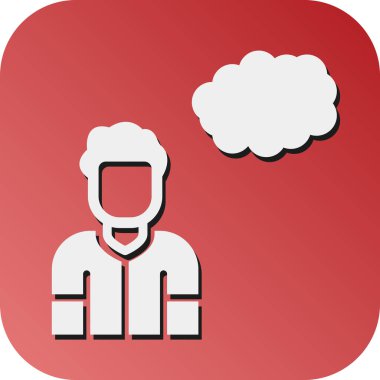 Kişisel ve ticari kullanım için Vektör Kabartma Gradyan Arkaplan Simgesi Düşünme