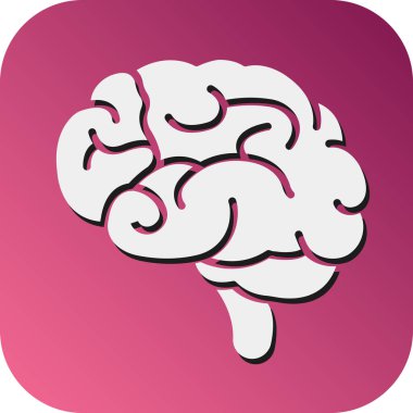 Kişisel ve ticari kullanım için Beyin Vektörü Glyph Gradyan Arkaplan Simgesi