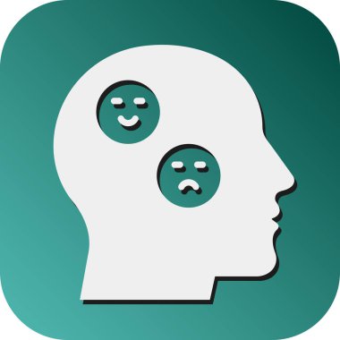 Kişisel ve Ticari Kullanım İçin Bipolar Vektör Gradyan Arkaplan Simgesi