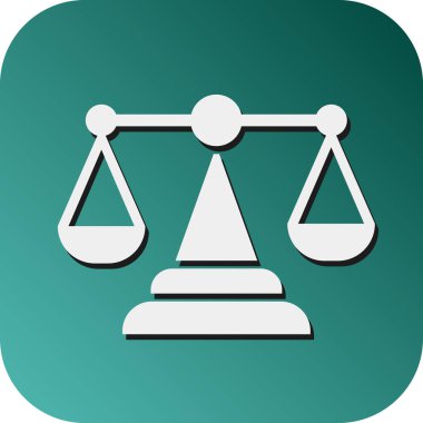 Kişisel ve Ticari Kullanım İçin Hukuk Vektörü Glyph Gradyan Arkaplan Simgesi