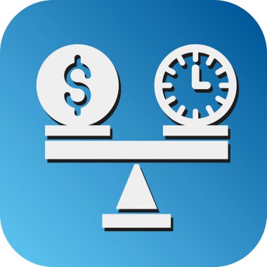 Kişisel ve ticari kullanım için Denge Vektörü Glyph Gradyan Arkaplan Simgesi