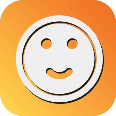 Kişisel ve ticari kullanım için Mutlu Vektör Kabartma Gradyan Arkaplan Simgesi