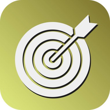 Kişisel ve Ticari Kullanım için Hedef Vektör Gradyan Arkaplan Simgesi