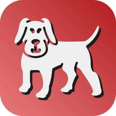 Kişisel ve ticari kullanım için Köpek Vektörü Glyph Gradyan Arkaplan Simgesi